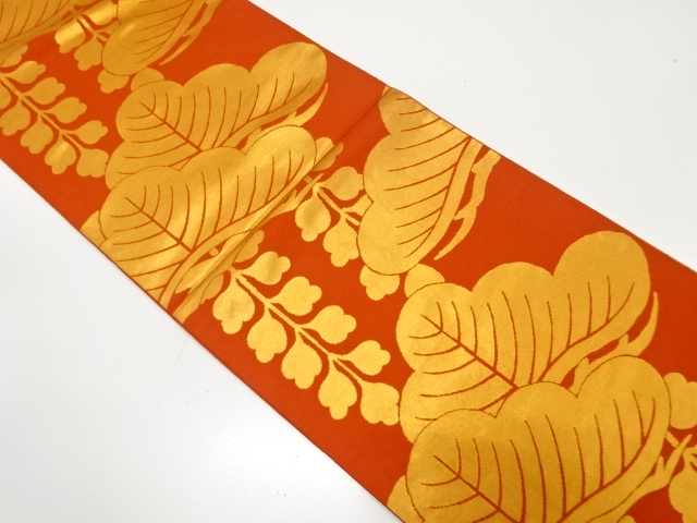 JAPANESE KIMONO / ANTIQUE FUKURO OBI / SILK / WOVEN WISTERIA